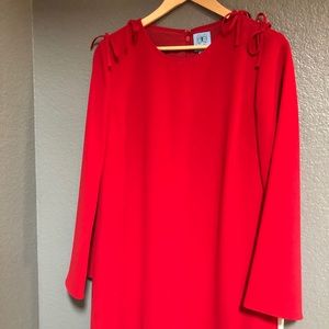 Cece A line Rounded Collar with Bow ties